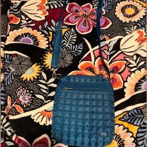 Teal lug crossbody